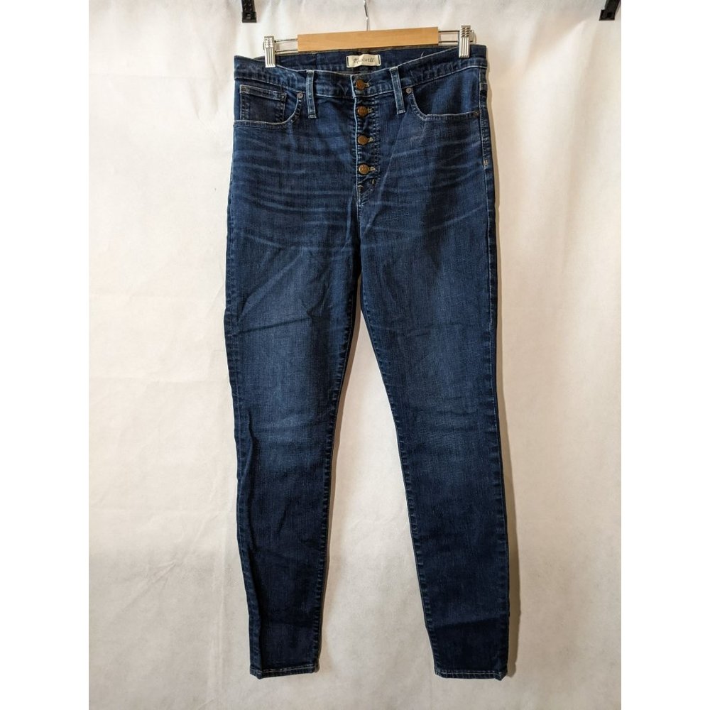 Madewell Blue 9' High-Rise Cotton-Blend Skinny Denim, Jeans Size 31T